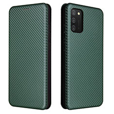 Coque Portefeuille Livre Cuir Etui Clapet L06Z pour Samsung Galaxy M02s Vert