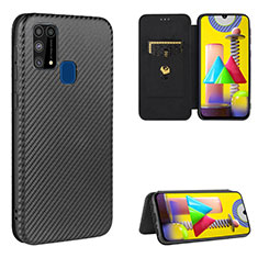 Coque Portefeuille Livre Cuir Etui Clapet L06Z pour Samsung Galaxy M21s Noir