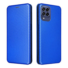 Coque Portefeuille Livre Cuir Etui Clapet L06Z pour Samsung Galaxy M53 5G Bleu