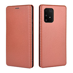 Coque Portefeuille Livre Cuir Etui Clapet L06Z pour Samsung Galaxy S10 Lite Marron