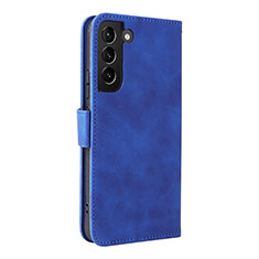 Coque Portefeuille Livre Cuir Etui Clapet L06Z pour Samsung Galaxy S23 5G Bleu