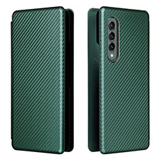 Coque Portefeuille Livre Cuir Etui Clapet L06Z pour Samsung Galaxy Z Fold3 5G Vert