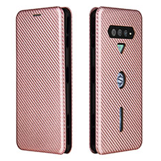 Coque Portefeuille Livre Cuir Etui Clapet L06Z pour Xiaomi Black Shark 4 5G Or Rose