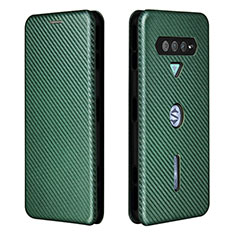 Coque Portefeuille Livre Cuir Etui Clapet L06Z pour Xiaomi Black Shark 4 Pro 5G Vert