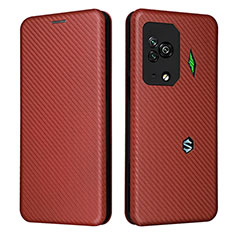 Coque Portefeuille Livre Cuir Etui Clapet L06Z pour Xiaomi Black Shark 5 Pro 5G Marron