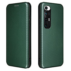 Coque Portefeuille Livre Cuir Etui Clapet L06Z pour Xiaomi Mi 10S 5G Vert