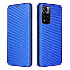 Coque Portefeuille Livre Cuir Etui Clapet L06Z pour Xiaomi Mi 11i 5G (2022) Bleu