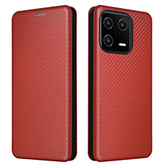 Coque Portefeuille Livre Cuir Etui Clapet L06Z pour Xiaomi Mi 13 5G Marron