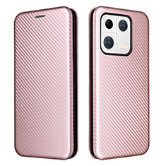 Coque Portefeuille Livre Cuir Etui Clapet L06Z pour Xiaomi Mi 13 Pro 5G Or Rose