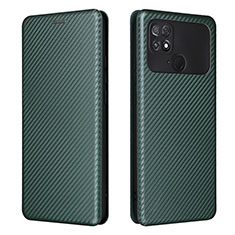 Coque Portefeuille Livre Cuir Etui Clapet L06Z pour Xiaomi Poco C40 Vert