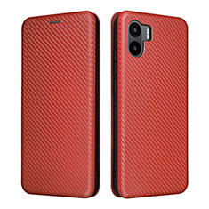 Coque Portefeuille Livre Cuir Etui Clapet L06Z pour Xiaomi Poco C50 Marron