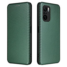 Coque Portefeuille Livre Cuir Etui Clapet L06Z pour Xiaomi Poco F3 5G Vert