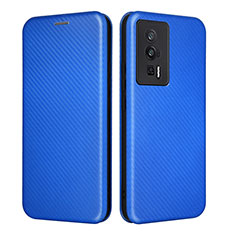 Coque Portefeuille Livre Cuir Etui Clapet L06Z pour Xiaomi Poco F5 Pro 5G Bleu