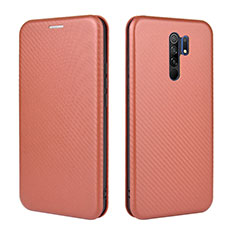 Coque Portefeuille Livre Cuir Etui Clapet L06Z pour Xiaomi Poco M2 Marron