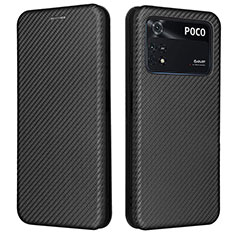 Coque Portefeuille Livre Cuir Etui Clapet L06Z pour Xiaomi Poco M4 Pro 4G Noir