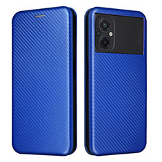 Coque Portefeuille Livre Cuir Etui Clapet L06Z pour Xiaomi Poco M5 4G Bleu