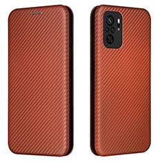 Coque Portefeuille Livre Cuir Etui Clapet L06Z pour Xiaomi Poco M5S Marron