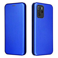 Coque Portefeuille Livre Cuir Etui Clapet L06Z pour Xiaomi Poco X3 GT 5G Bleu