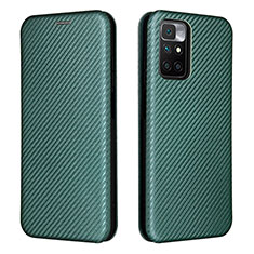 Coque Portefeuille Livre Cuir Etui Clapet L06Z pour Xiaomi Redmi 10 4G Vert