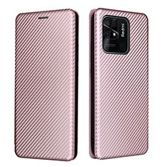 Coque Portefeuille Livre Cuir Etui Clapet L06Z pour Xiaomi Redmi 10C 4G Or Rose