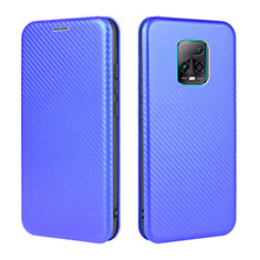 Coque Portefeuille Livre Cuir Etui Clapet L06Z pour Xiaomi Redmi 10X Pro 5G Bleu