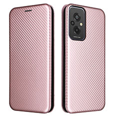 Coque Portefeuille Livre Cuir Etui Clapet L06Z pour Xiaomi Redmi 11 Prime 4G Or Rose