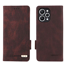 Coque Portefeuille Livre Cuir Etui Clapet L06Z pour Xiaomi Redmi 12 4G Marron