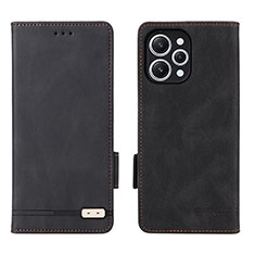 Coque Portefeuille Livre Cuir Etui Clapet L06Z pour Xiaomi Redmi 12 4G Noir