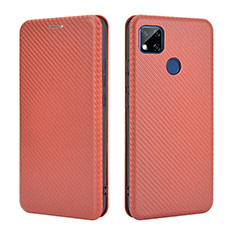 Coque Portefeuille Livre Cuir Etui Clapet L06Z pour Xiaomi Redmi 9 Activ Marron