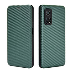 Coque Portefeuille Livre Cuir Etui Clapet L06Z pour Xiaomi Redmi K30S 5G Vert