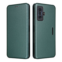 Coque Portefeuille Livre Cuir Etui Clapet L06Z pour Xiaomi Redmi K50 Gaming 5G Vert