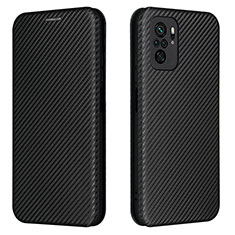 Coque Portefeuille Livre Cuir Etui Clapet L06Z pour Xiaomi Redmi Note 10 4G Noir