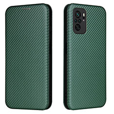 Coque Portefeuille Livre Cuir Etui Clapet L06Z pour Xiaomi Redmi Note 10 4G Vert