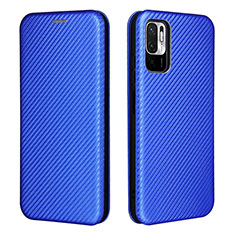 Coque Portefeuille Livre Cuir Etui Clapet L06Z pour Xiaomi Redmi Note 10 5G Bleu