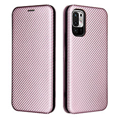 Coque Portefeuille Livre Cuir Etui Clapet L06Z pour Xiaomi Redmi Note 10 JE 5G Or Rose