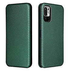 Coque Portefeuille Livre Cuir Etui Clapet L06Z pour Xiaomi Redmi Note 10 JE 5G Vert