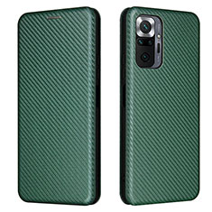 Coque Portefeuille Livre Cuir Etui Clapet L06Z pour Xiaomi Redmi Note 10 Pro 4G Vert