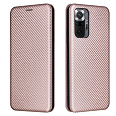 Coque Portefeuille Livre Cuir Etui Clapet L06Z pour Xiaomi Redmi Note 10 Pro Max Or Rose