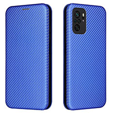 Coque Portefeuille Livre Cuir Etui Clapet L06Z pour Xiaomi Redmi Note 10S 4G Bleu