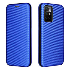 Coque Portefeuille Livre Cuir Etui Clapet L06Z pour Xiaomi Redmi Note 11 4G (2021) Bleu