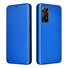 Coque Portefeuille Livre Cuir Etui Clapet L06Z pour Xiaomi Redmi Note 11 Pro 4G Bleu