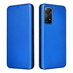 Coque Portefeuille Livre Cuir Etui Clapet L06Z pour Xiaomi Redmi Note 11 Pro 5G Bleu