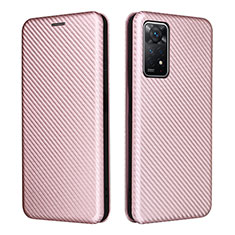 Coque Portefeuille Livre Cuir Etui Clapet L06Z pour Xiaomi Redmi Note 11 Pro 5G Or Rose