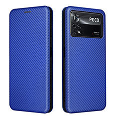 Coque Portefeuille Livre Cuir Etui Clapet L06Z pour Xiaomi Redmi Note 11E Pro 5G Bleu