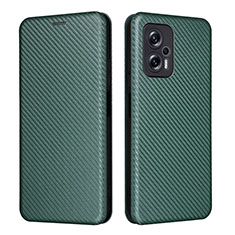 Coque Portefeuille Livre Cuir Etui Clapet L06Z pour Xiaomi Redmi Note 11T Pro 5G Vert