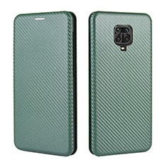 Coque Portefeuille Livre Cuir Etui Clapet L06Z pour Xiaomi Redmi Note 9 Pro Max Vert