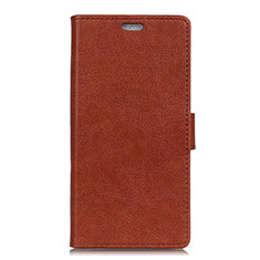 Coque Portefeuille Livre Cuir Etui Clapet L07 pour Alcatel 1X (2019) Marron