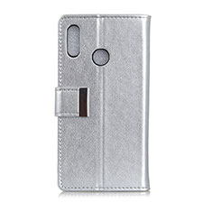 Coque Portefeuille Livre Cuir Etui Clapet L07 pour Asus Zenfone 5 ZS620KL Argent