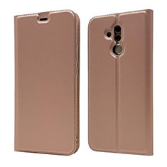 Coque Portefeuille Livre Cuir Etui Clapet L07 pour Huawei Mate 20 Lite Or Rose