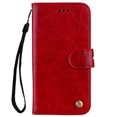 Coque Portefeuille Livre Cuir Etui Clapet L07 pour Huawei Nova 3e Rouge